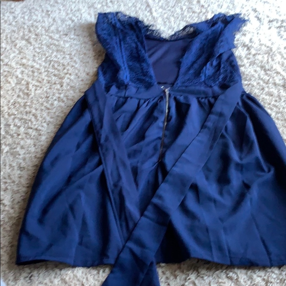 Blue dress with lace